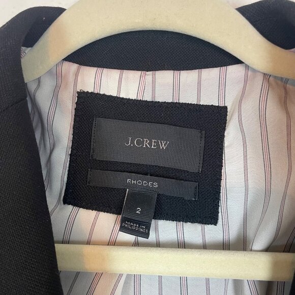 J. Crew Women's 2‎ Navy Rhodes Blazer Gold Button Italian Wool Careerwear Preppy - Picture 4 of 9